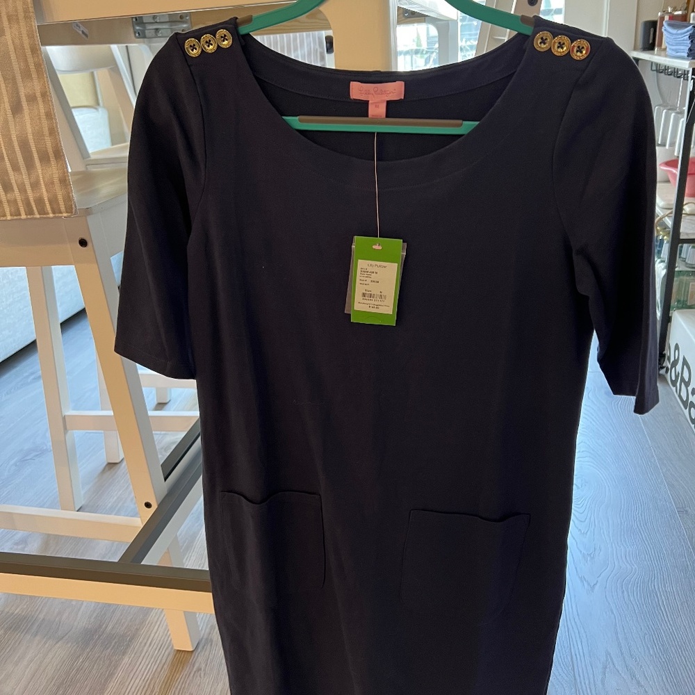 Navy Lilly Pulitzer Cotton Work Dress